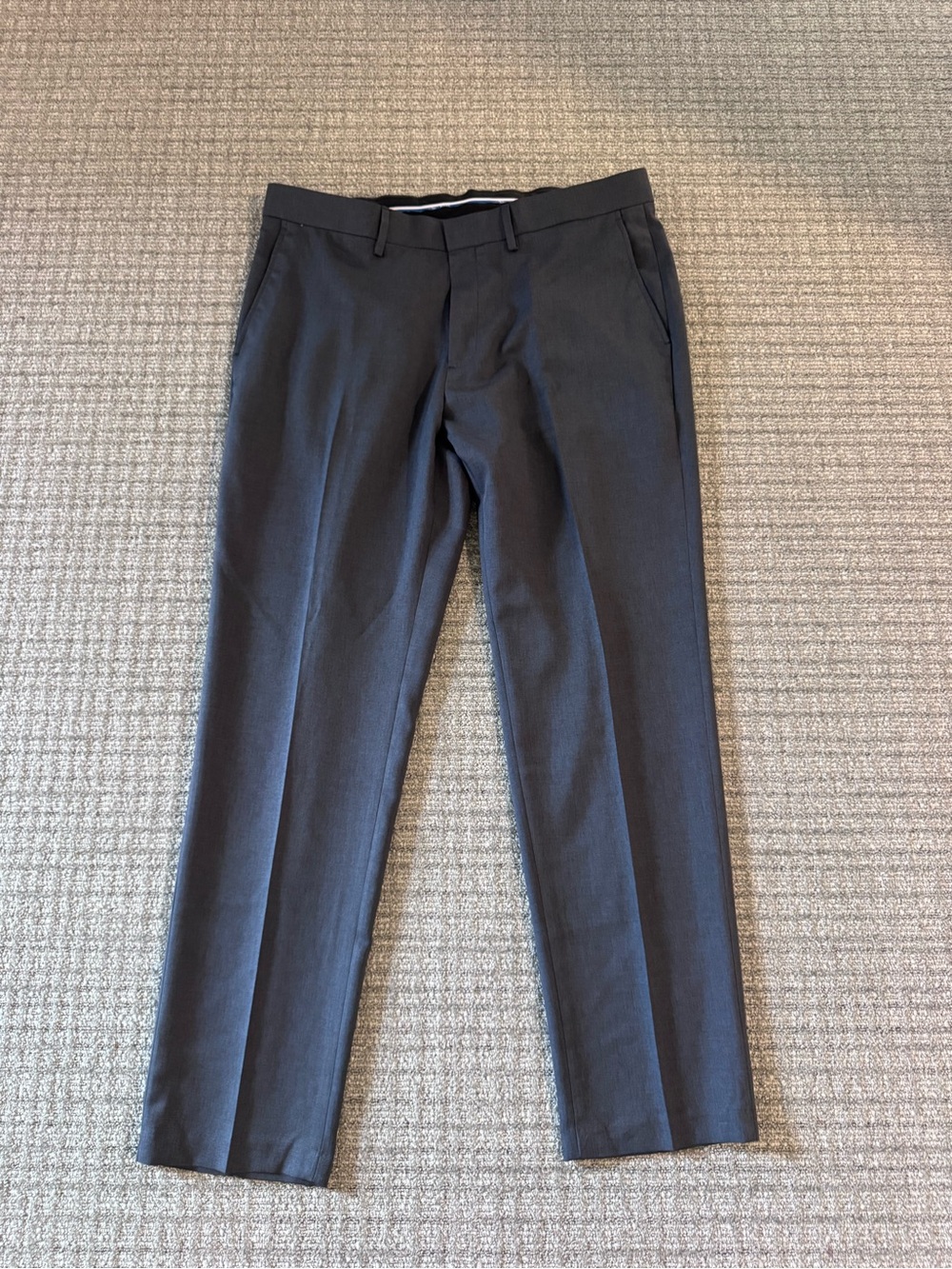 Haggar Men's Dark Gray Dress Pants - Slim Straight